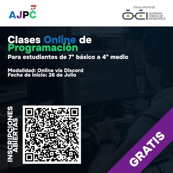 Se abren las inscripciones para la Academia Juvenil de Programación Competitiva (AJPC)
